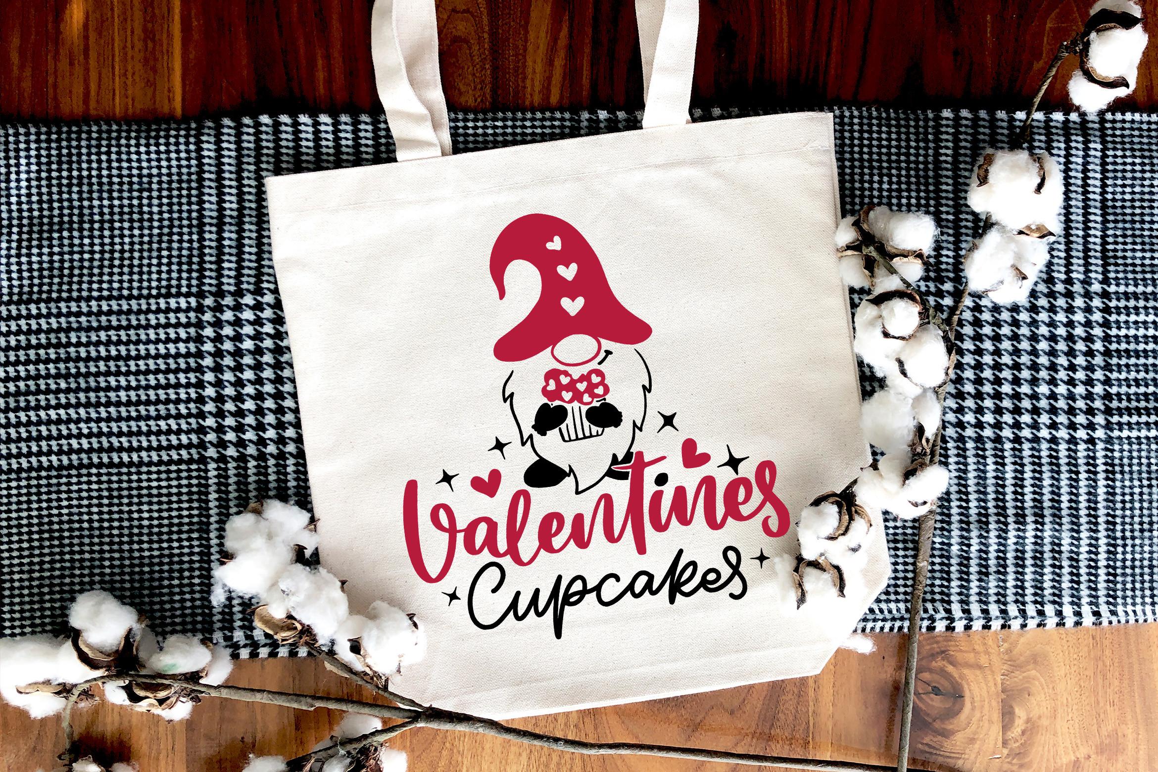 Valentine Gnome SVG Valentines Cupcakes
