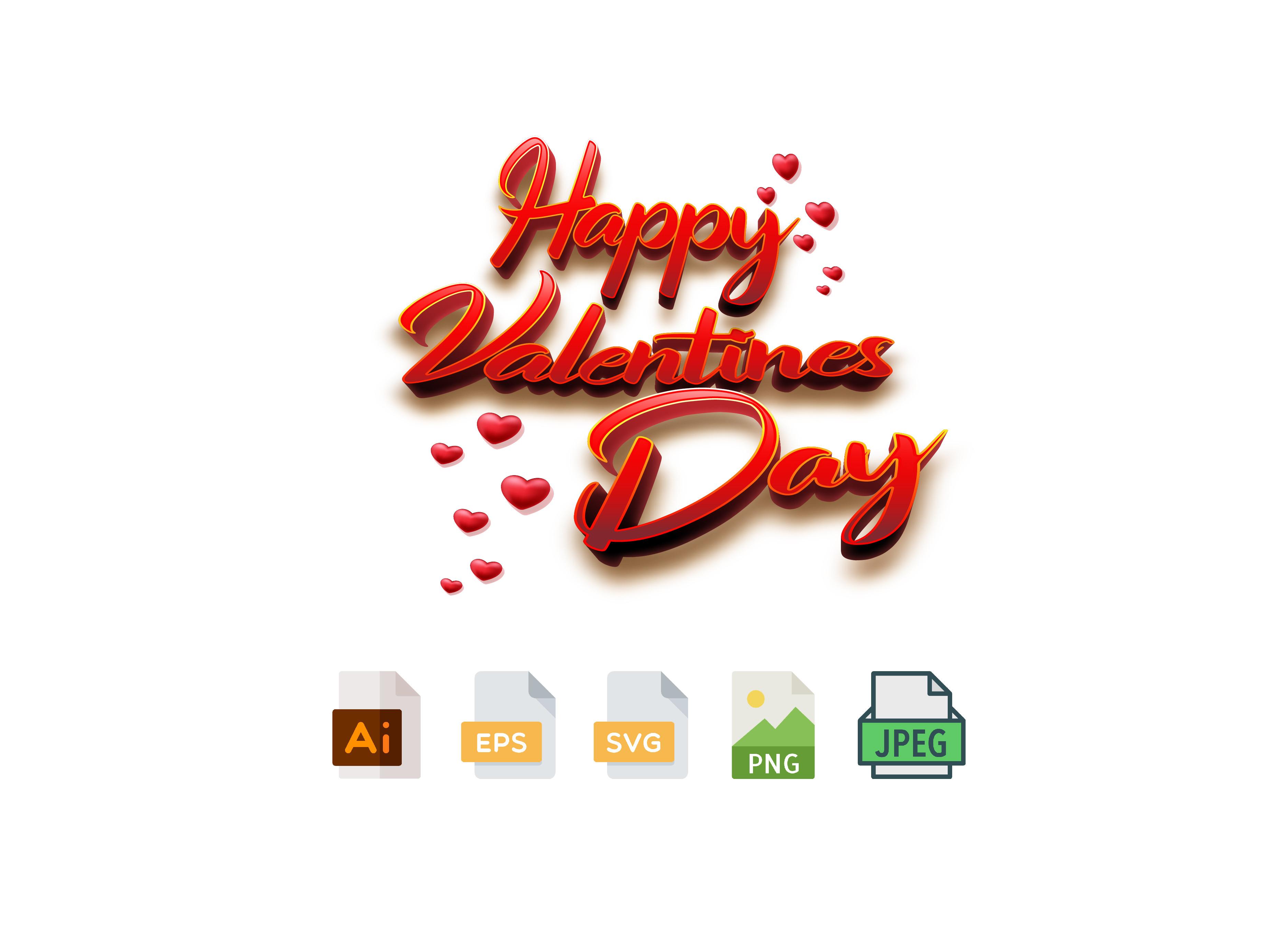 Valentines Day 3D SVG