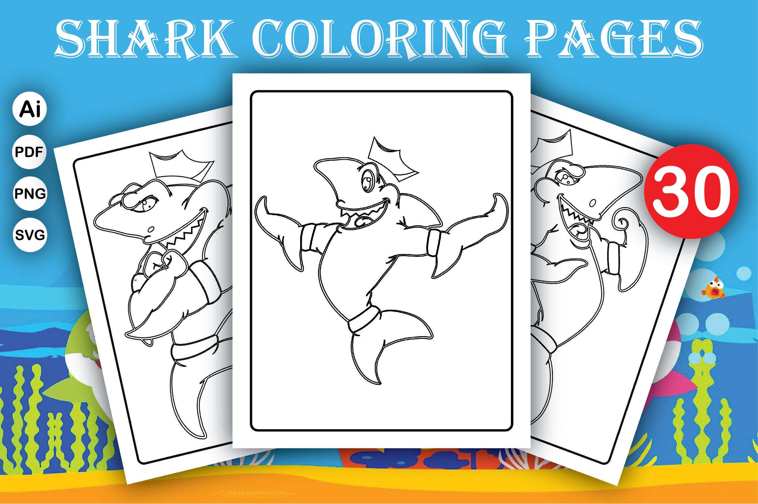 Shark Coloring Books for Kids and Adults