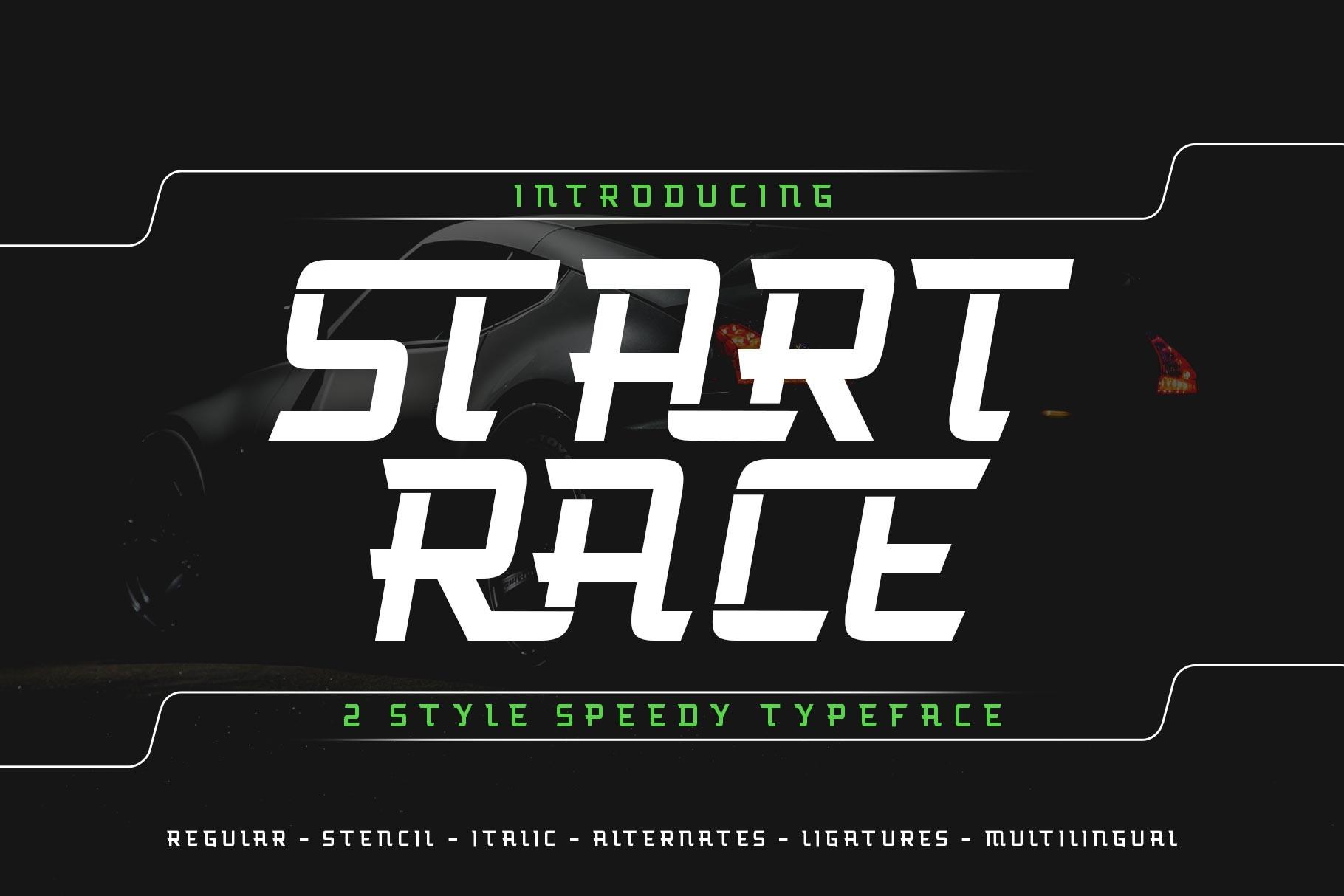 Start Race Font