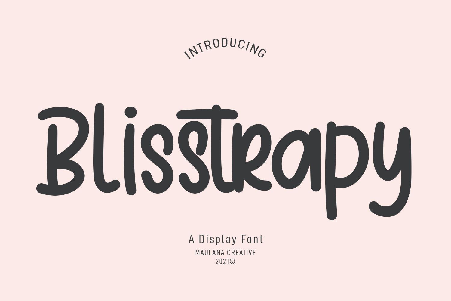 Blisstrapy Font