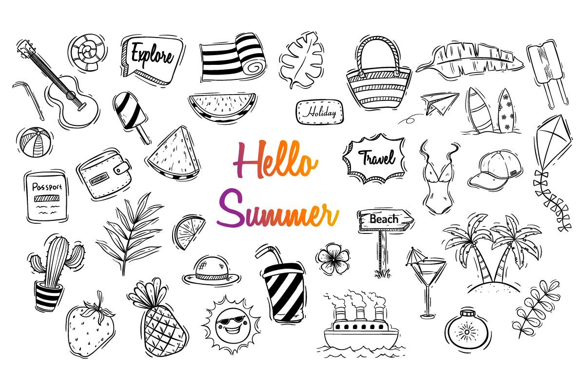 Cute Doodle Summer Collection
