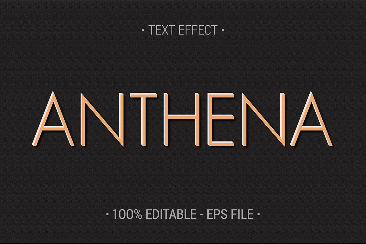 3D Anthena Editable  Vector Text Effect