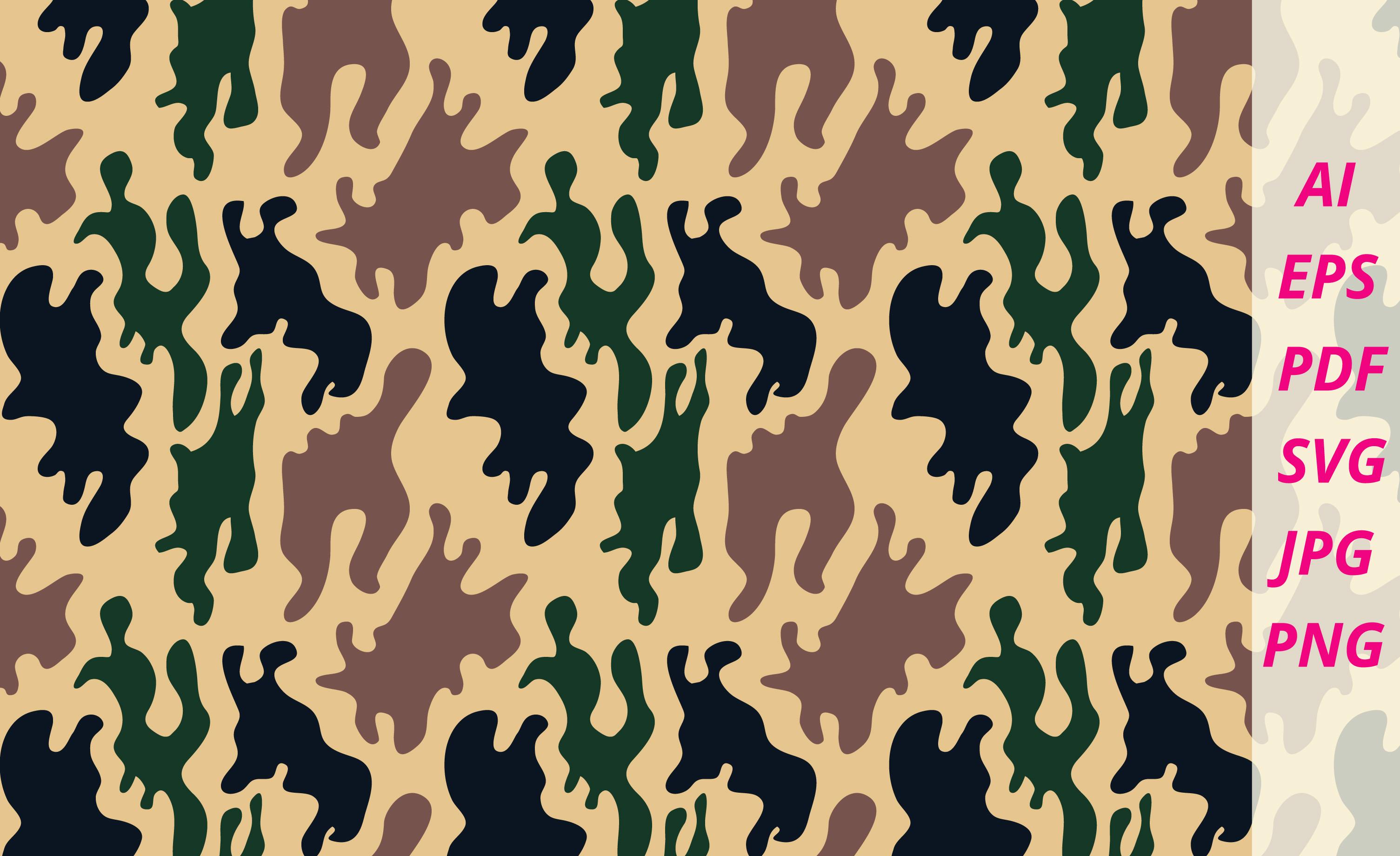 Camouflage Seamless Vector Patterns.
