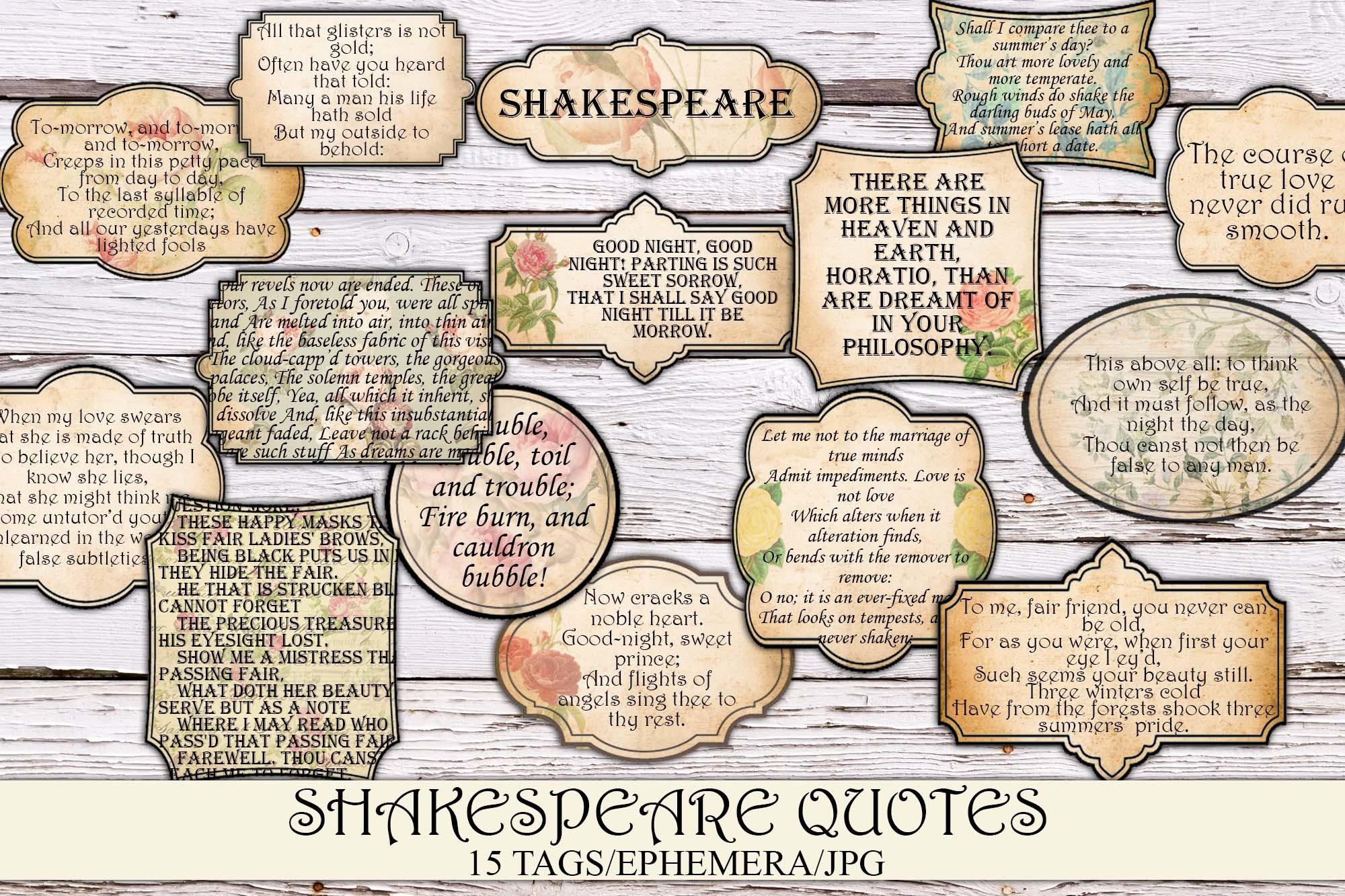 Shakespeare Vintage Labels