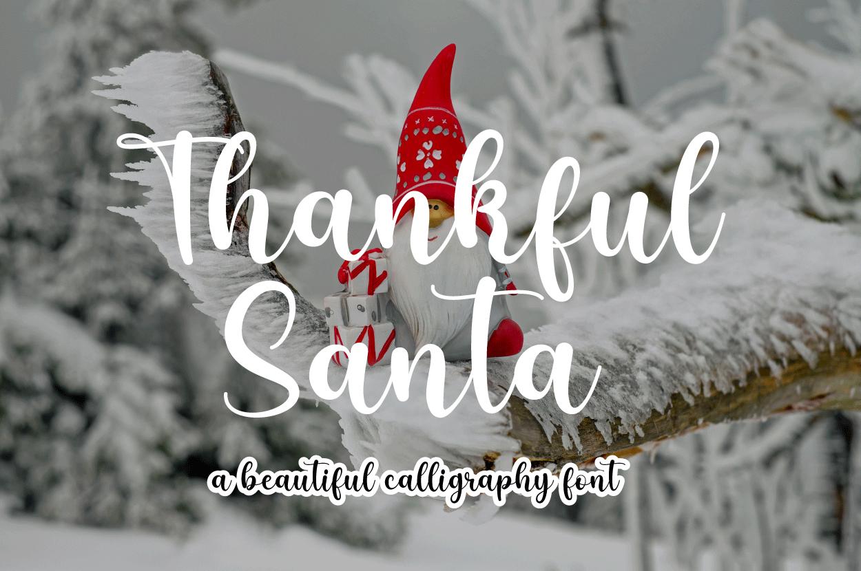 Thankful Santa Font