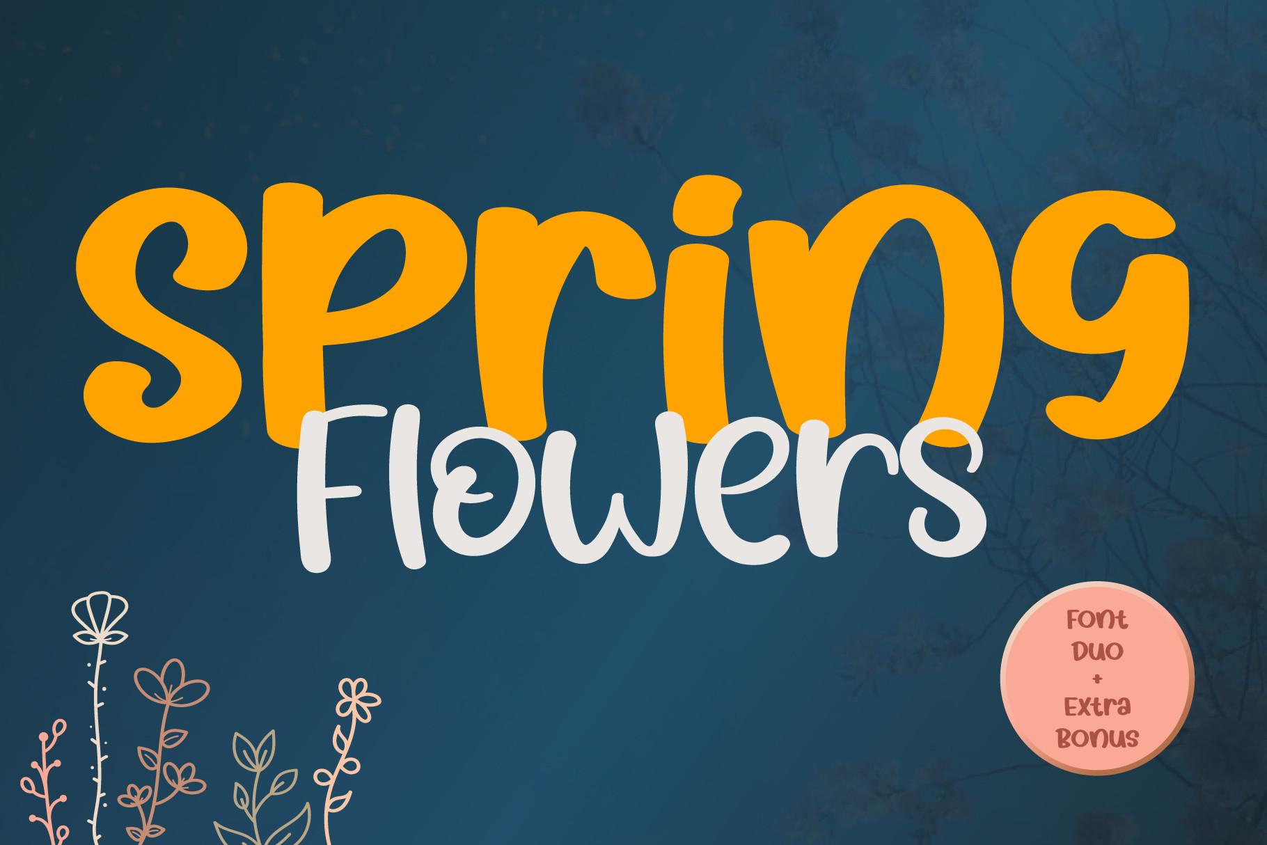 Spring Flowers Font