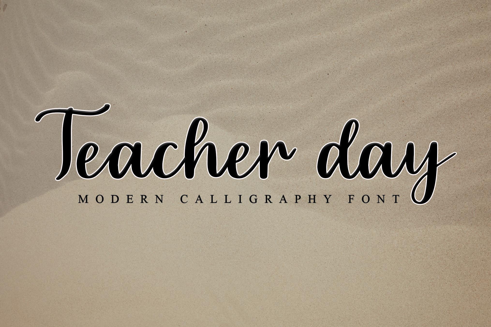 Teacher Day Font