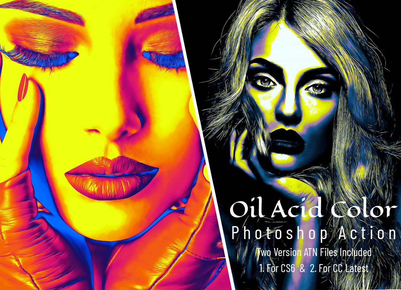 Oil Acid Color Photoshop Action