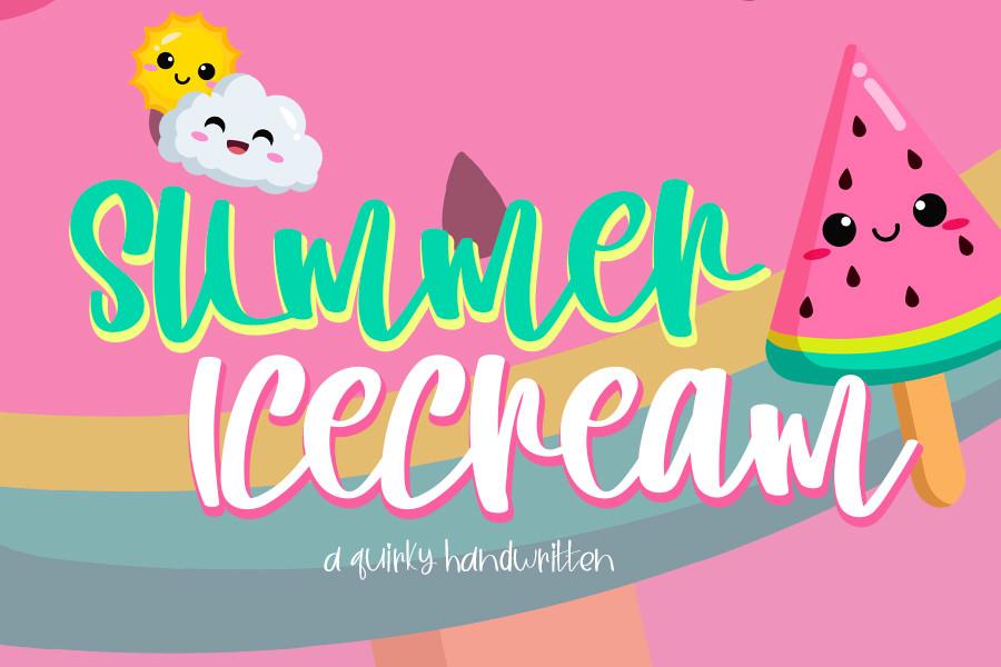 Summer Ice Cream Font