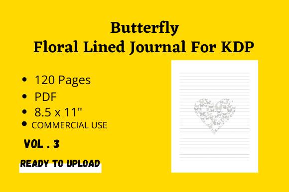 Butterfly Floral Lined Journal KDP Vol.3