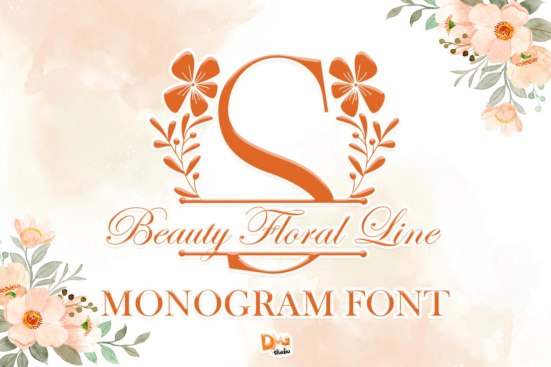 Beauty Floral Line Font