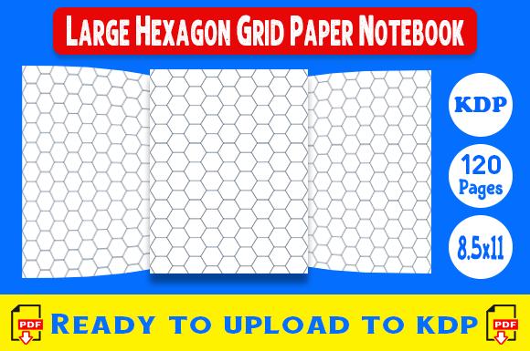 Large Hexagon Grid Paper Notebook