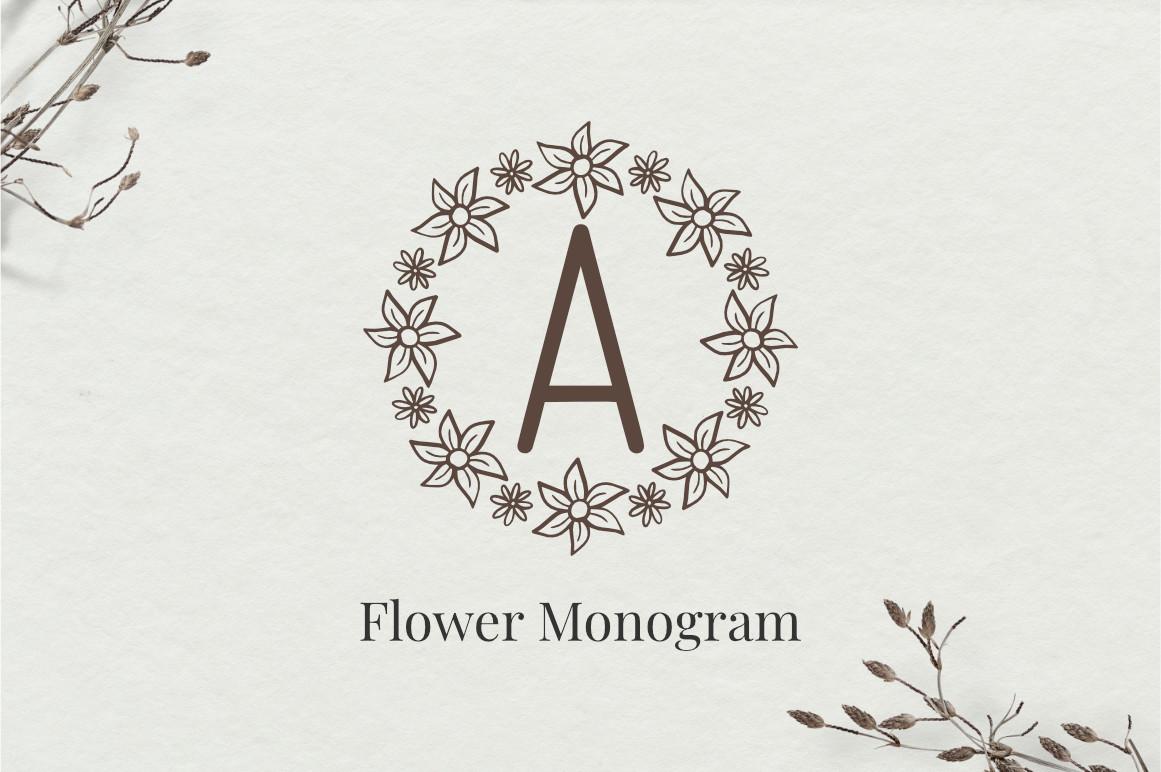 Flower Monogram Font