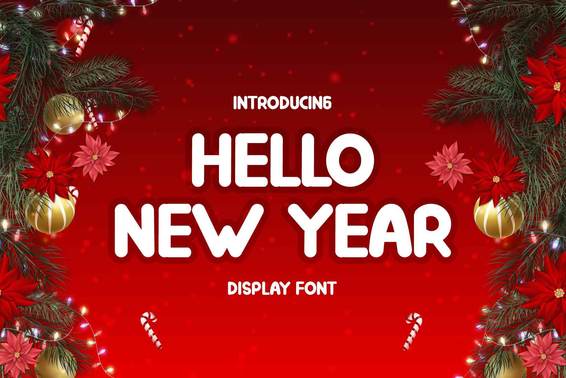 Hello New Year Font