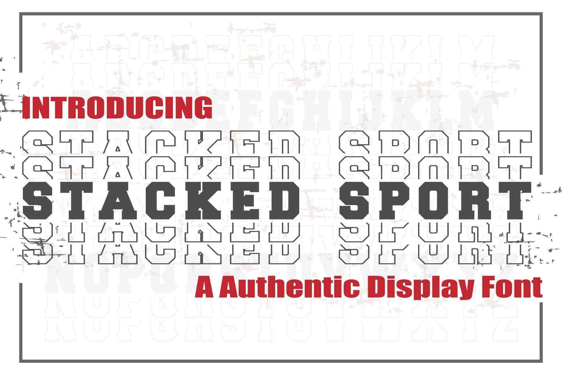 Stacked Sport Font