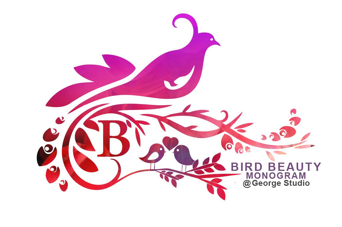 Bird Beauty Monogram Font