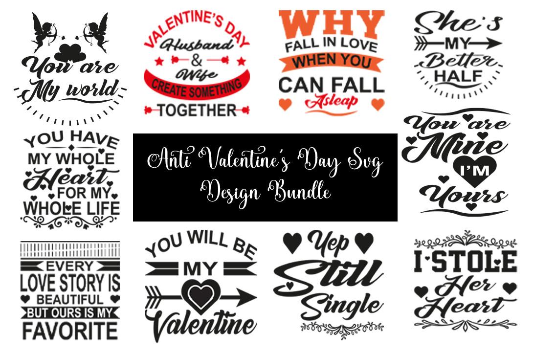 Anti Valentine's Day Svg Design Bundle