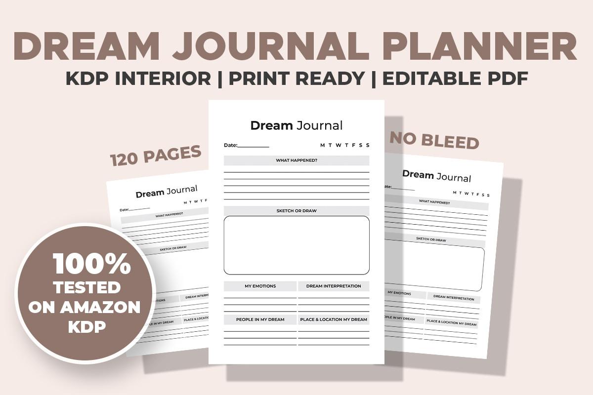 Dream Journal Planner KDP Interior