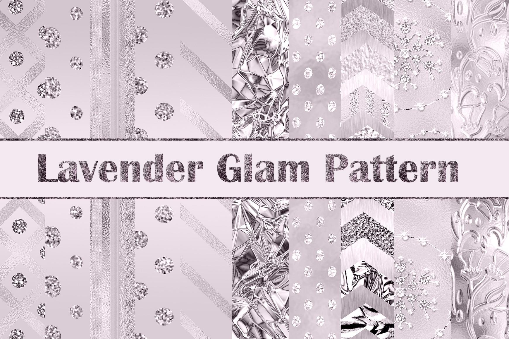 Lavender Glam Pattern Digital Papers