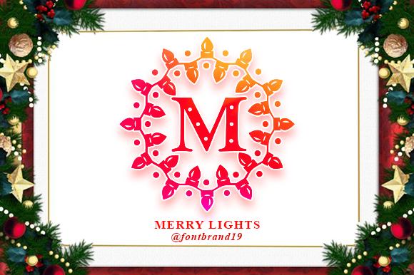 Merry Lights Monogram Font