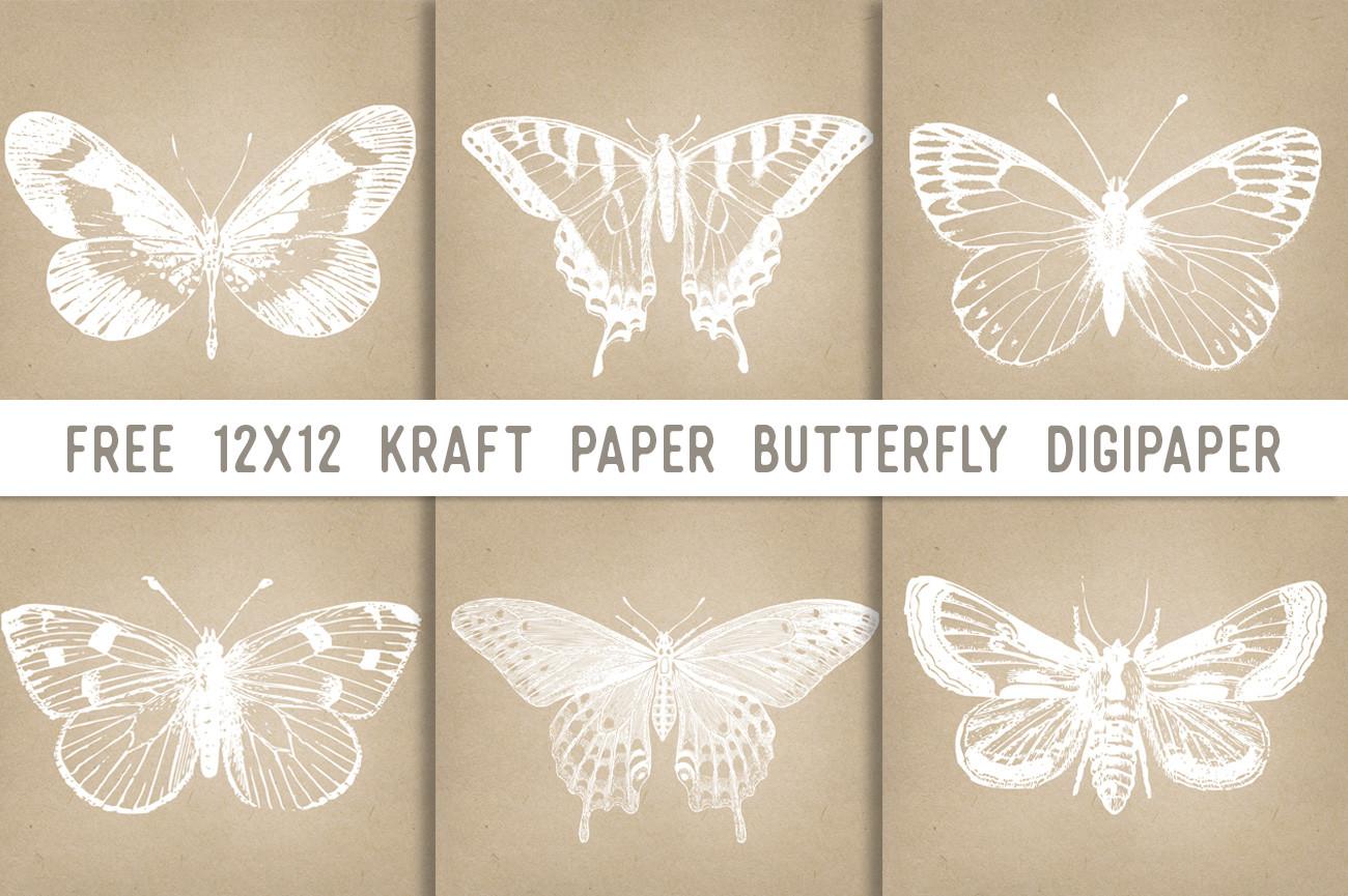 Kraft Paper Butterfly Collection