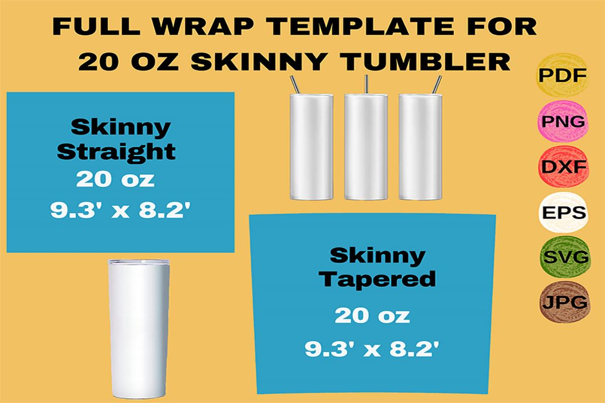 20oz Skinny Tumbler Sublimation Template