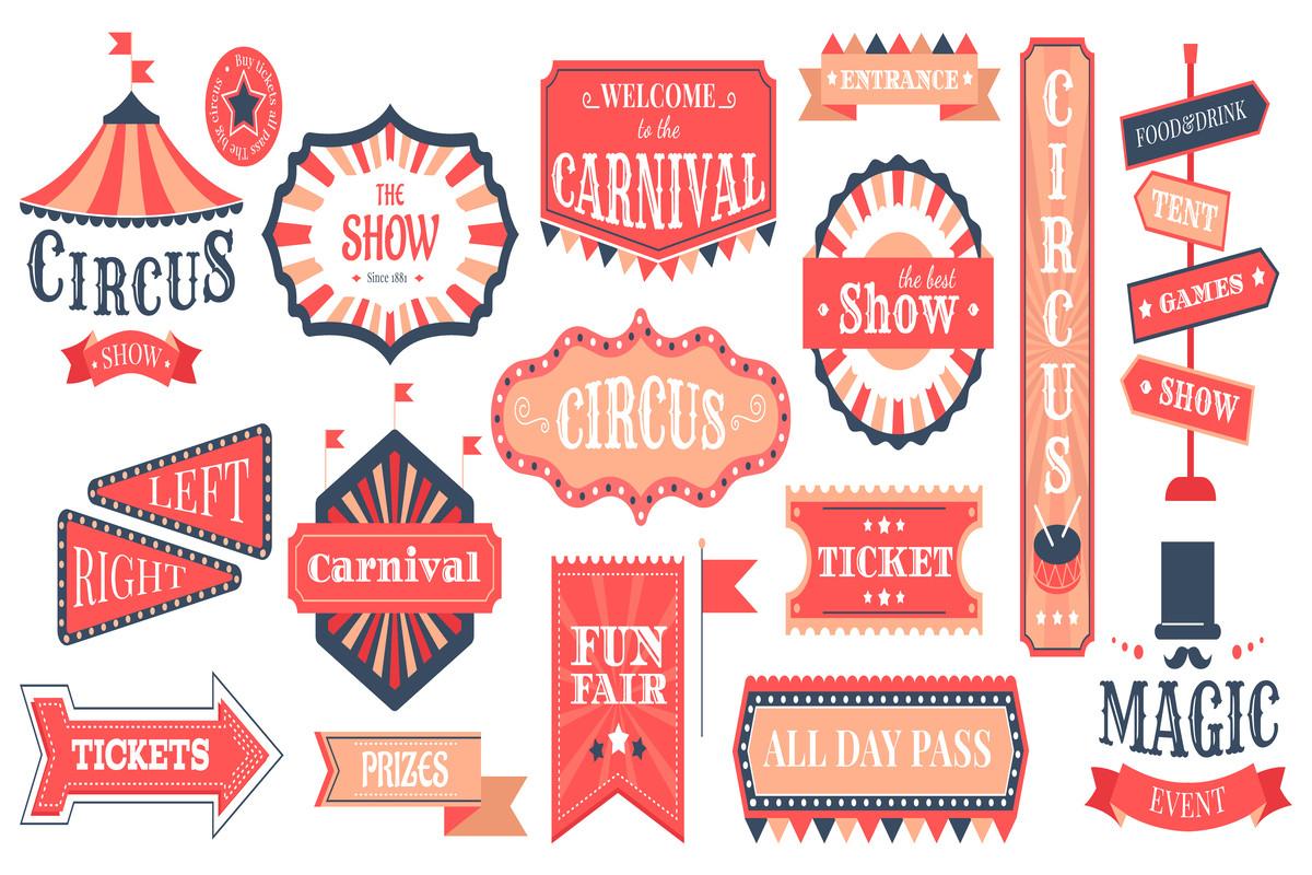 Circus Event Labels