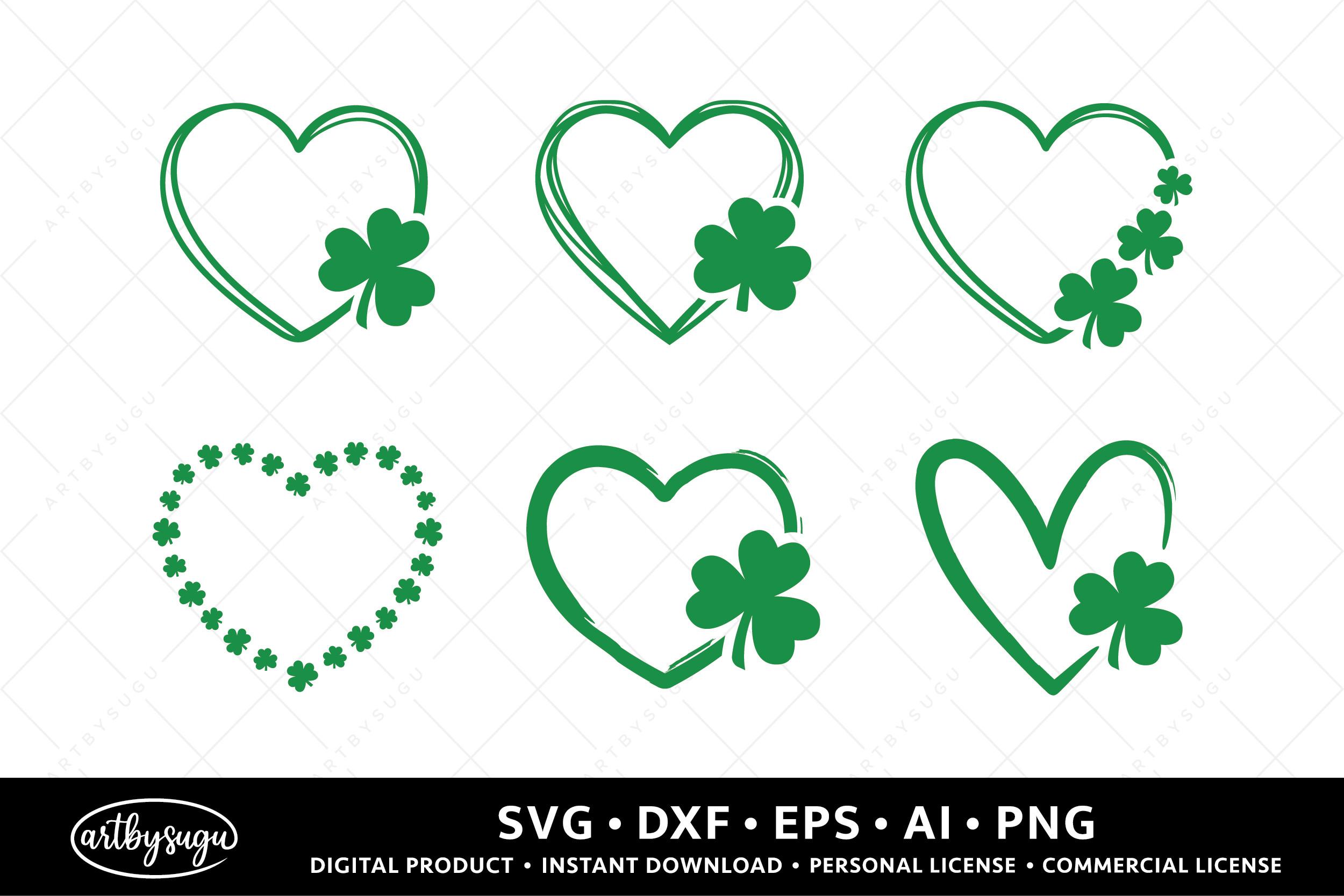 Clover Heart SVG | St Patricks Day Heart