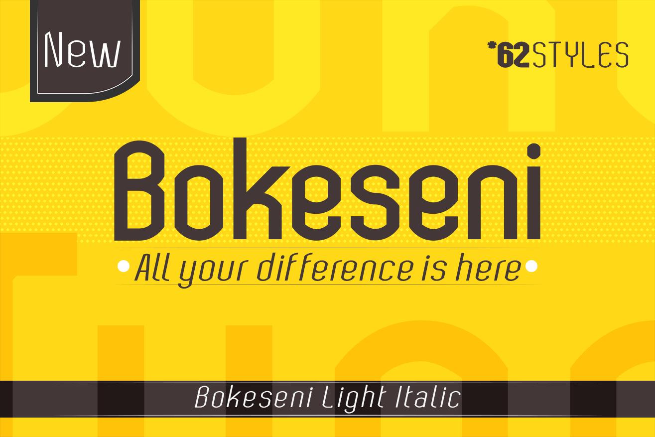 Bokeseni Light Italic Font