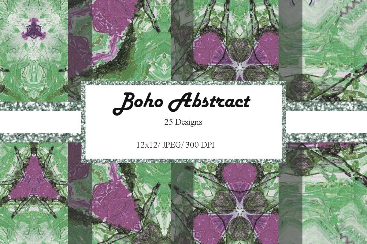 Boho Abstract Digital Paper Olive