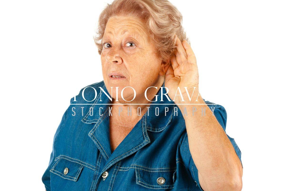 Elderly Woman, Hearing Problems