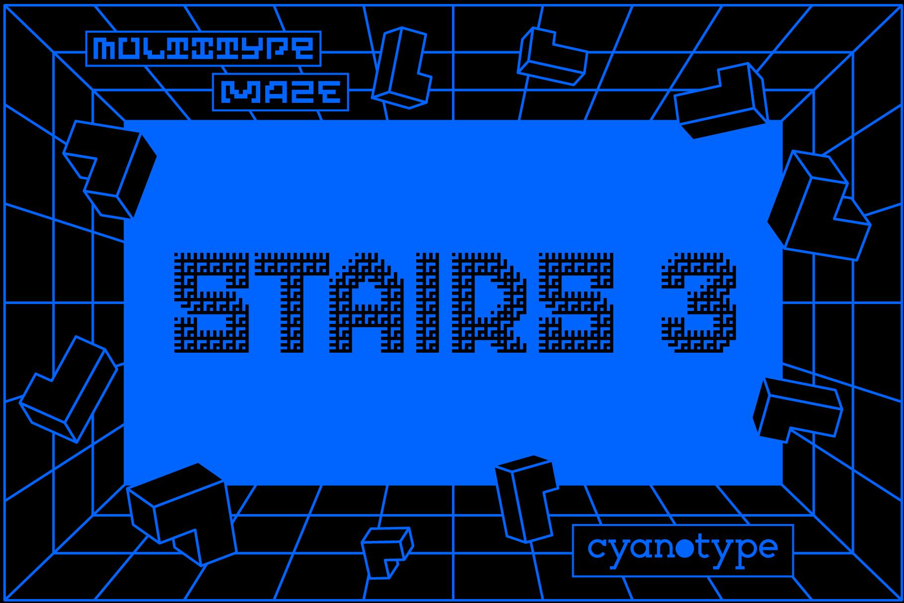 MultiType Maze Stairs 3 Font