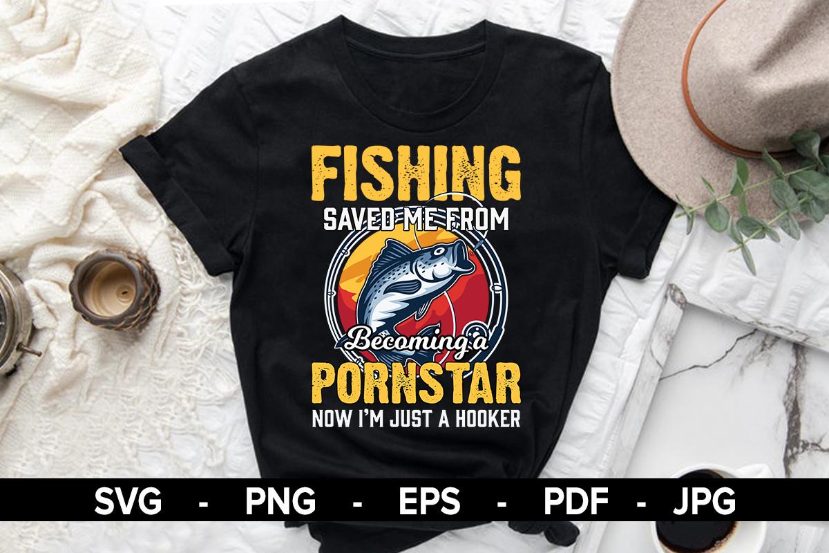 Hooker T-Shirt Design - Fishing