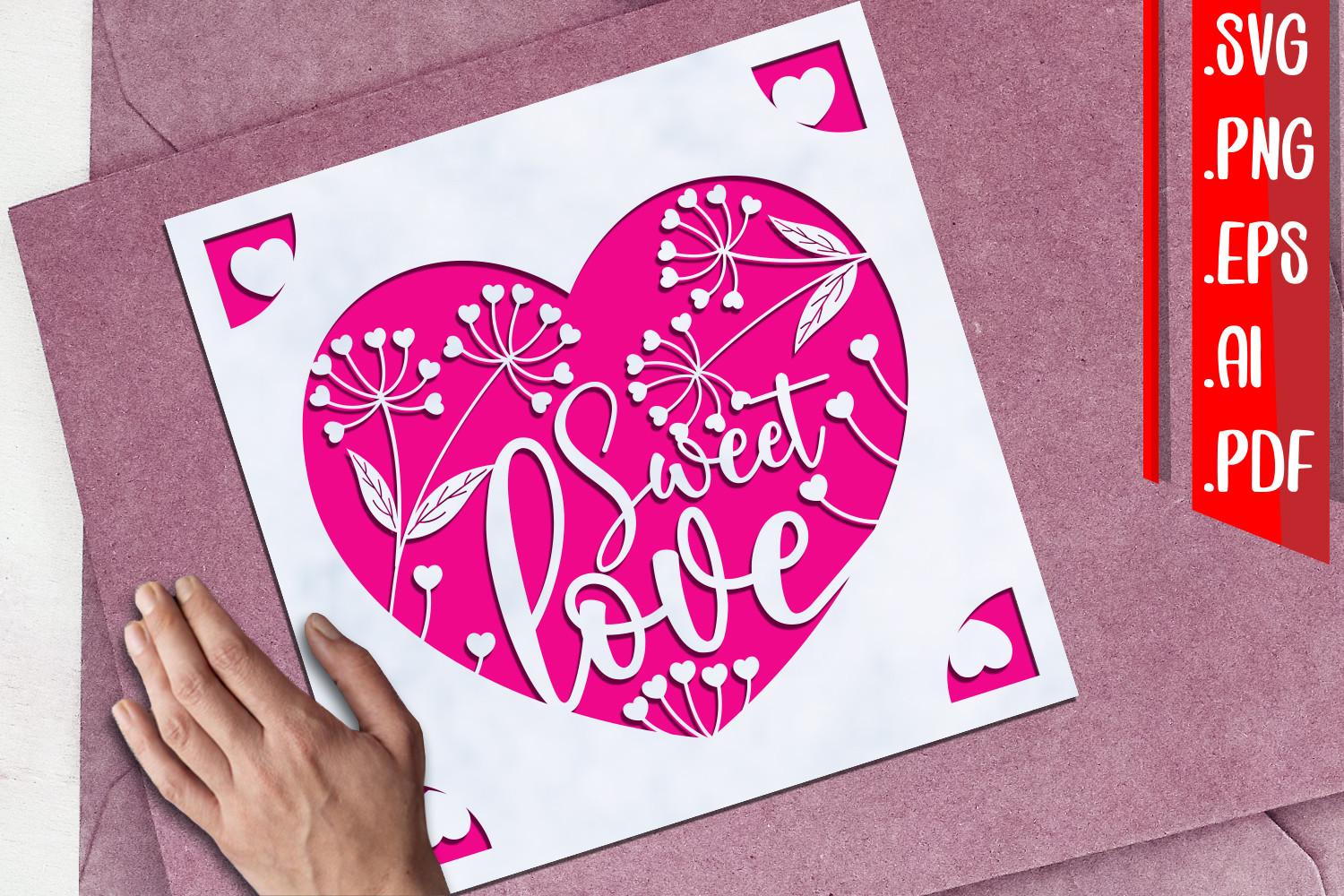 Sweet Love Greeting Cards Svg Eps Png Ai
