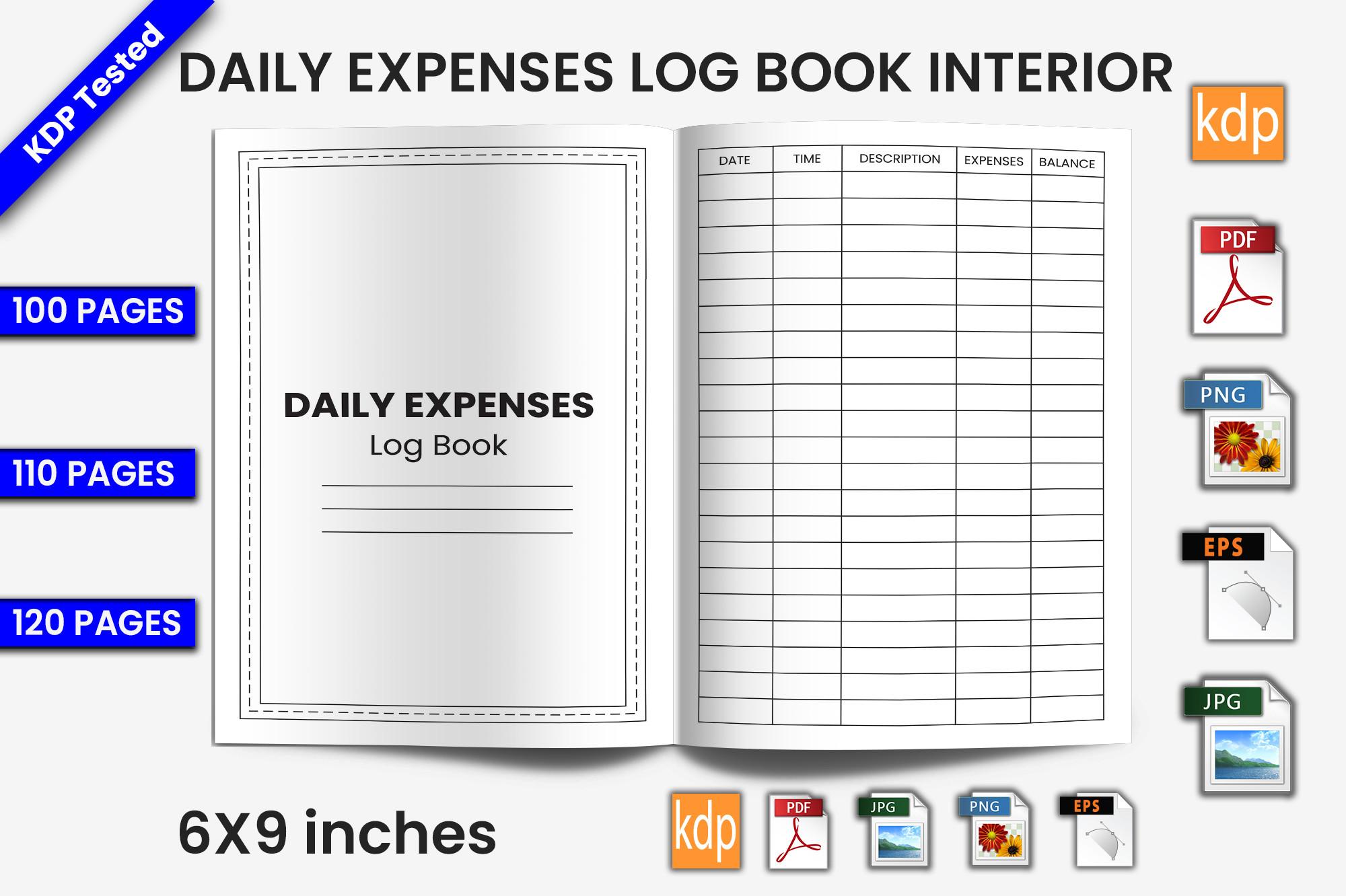 Daily Expenses  Log Book | KDP Interior