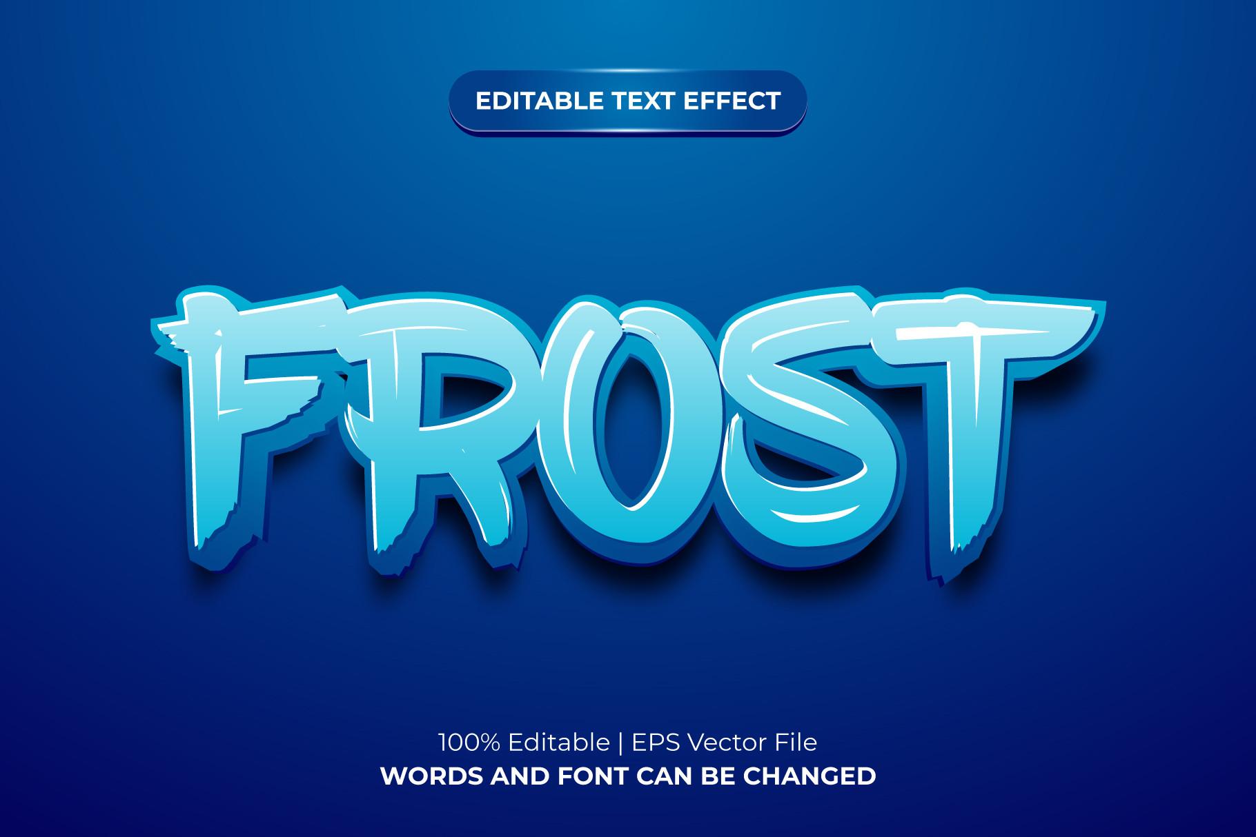 Frost Modern Editable Text Effect