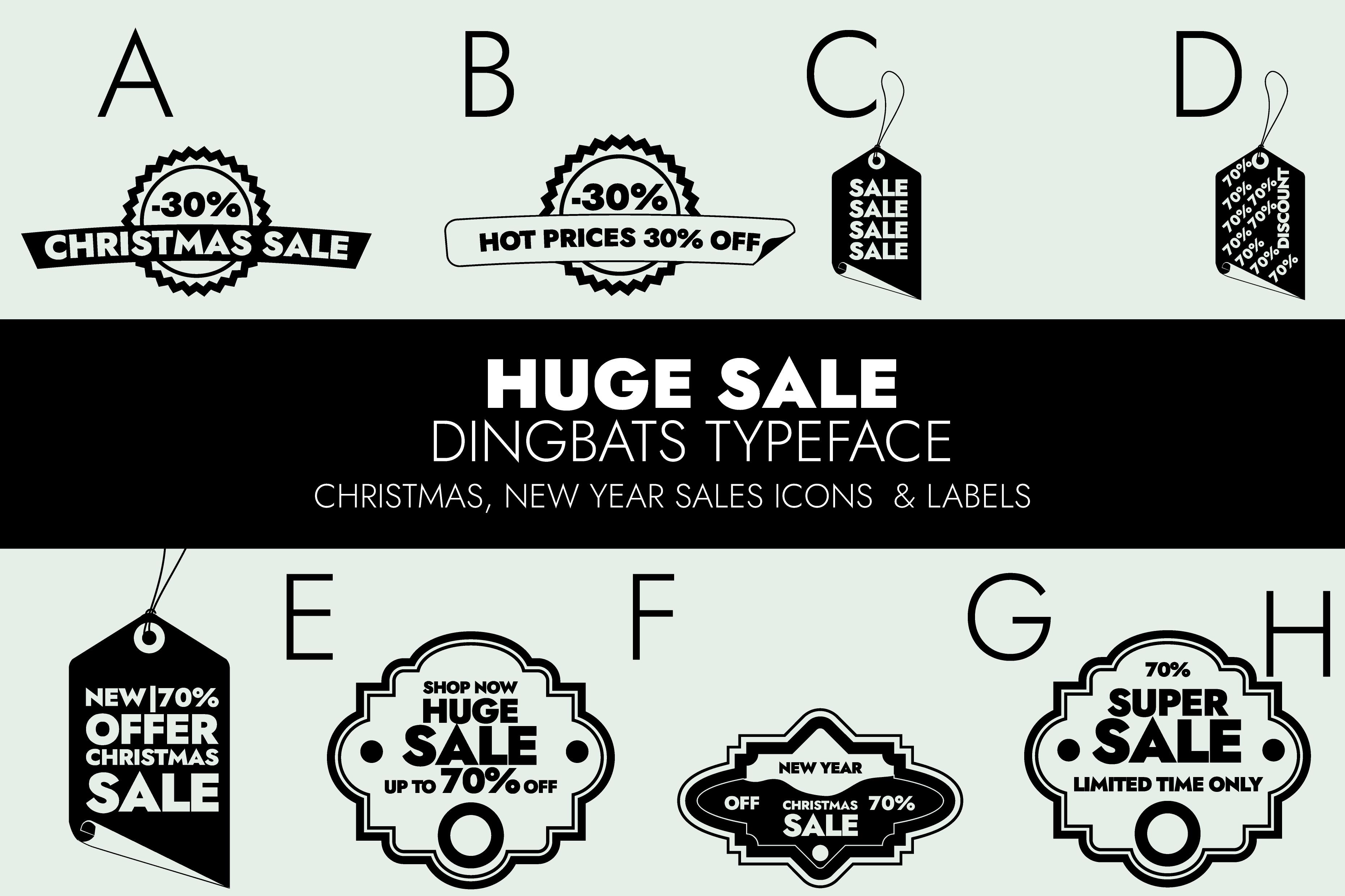 Sales Special Offers Dingbats Font