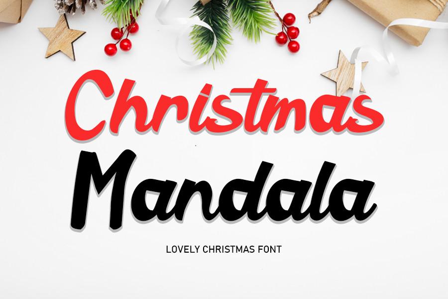 Christmas Mandala Font