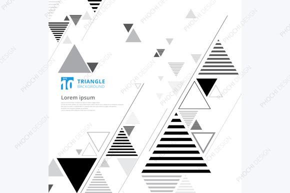 Abstract Black Triangle Lines Pattern