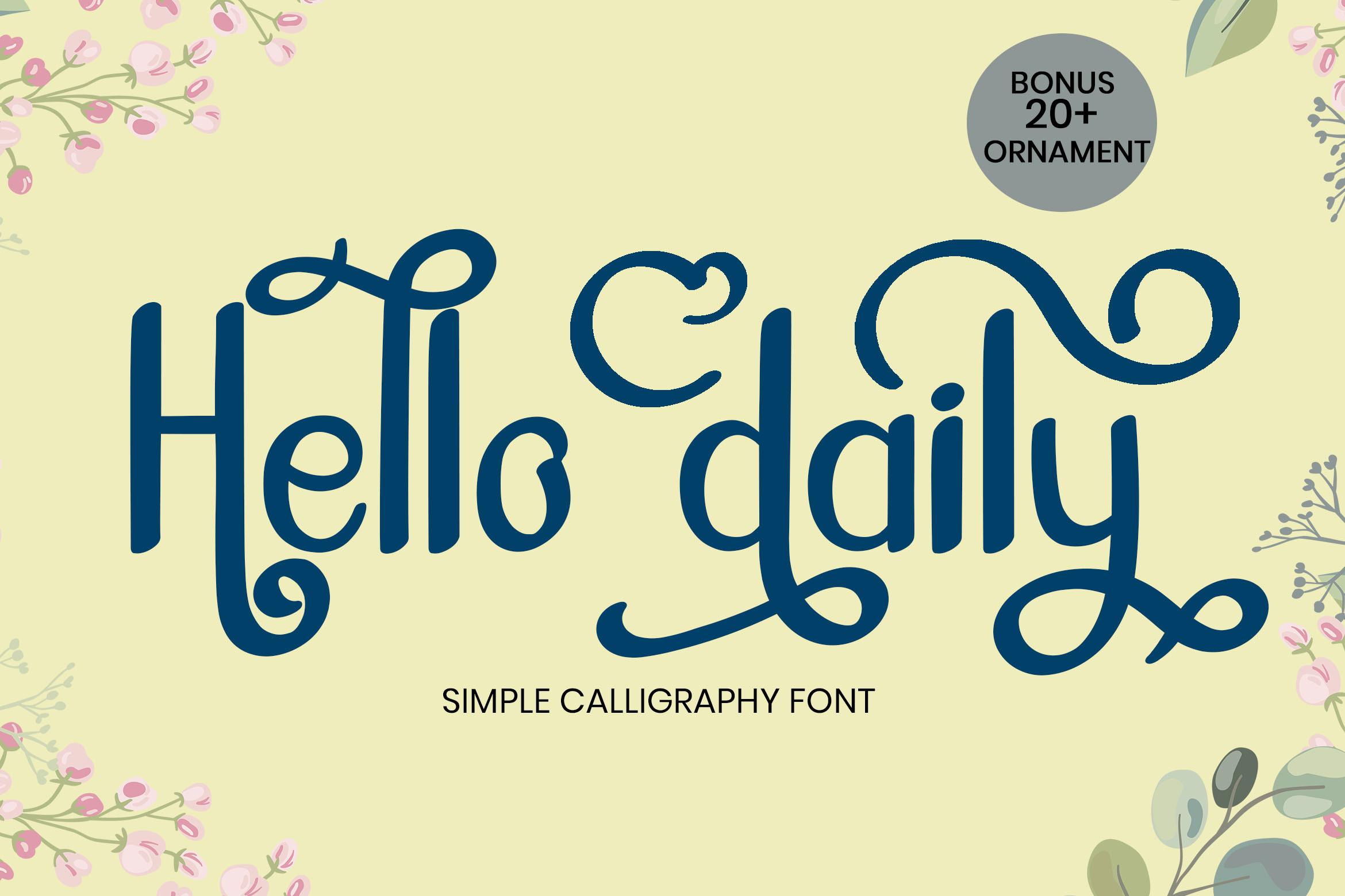Hello Daily Font