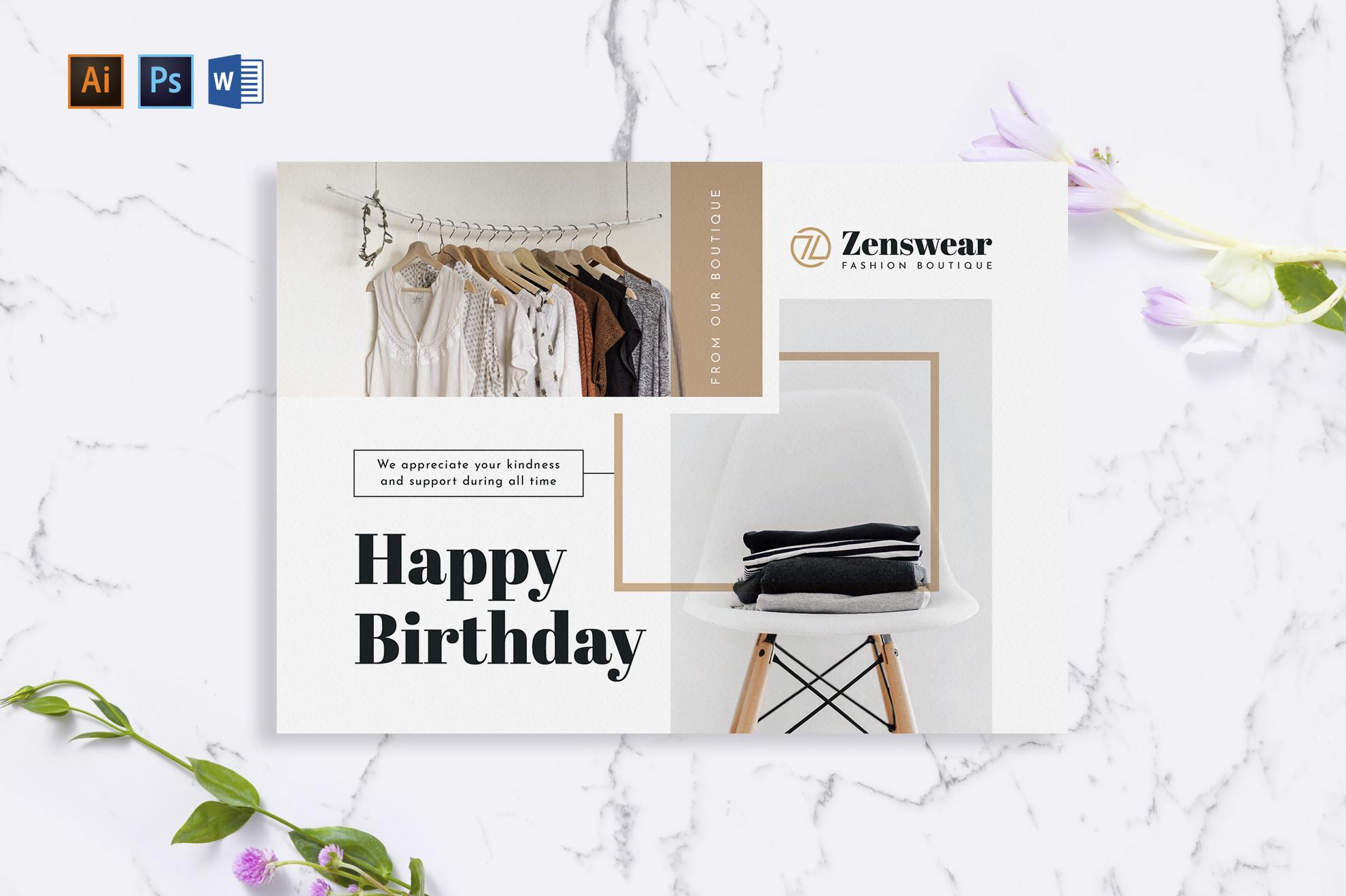 Boutique Greeting Card Template
