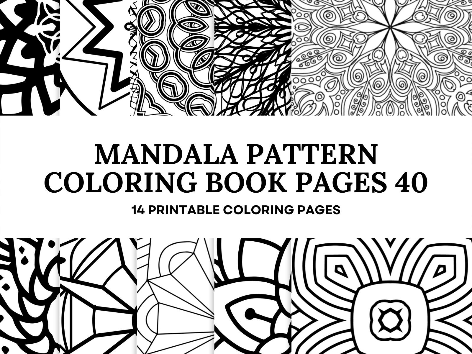 Mandala Pattern Coloring Book Pages 40