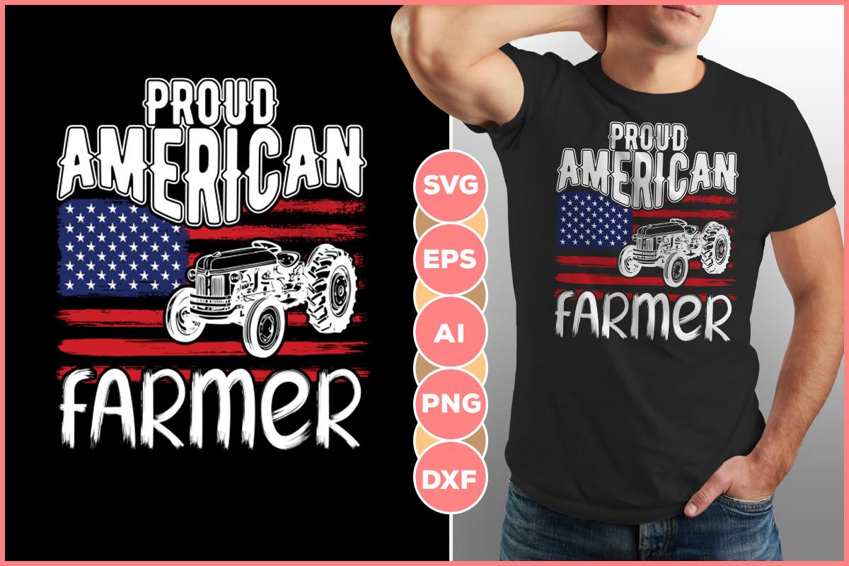 Tractor with American Flag Design