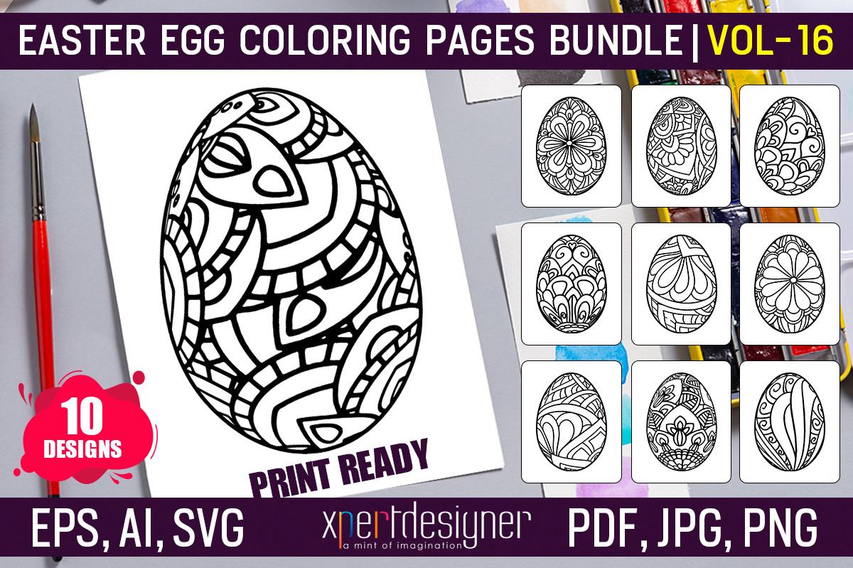 Easter Coloring Book Pages: Vol - 16