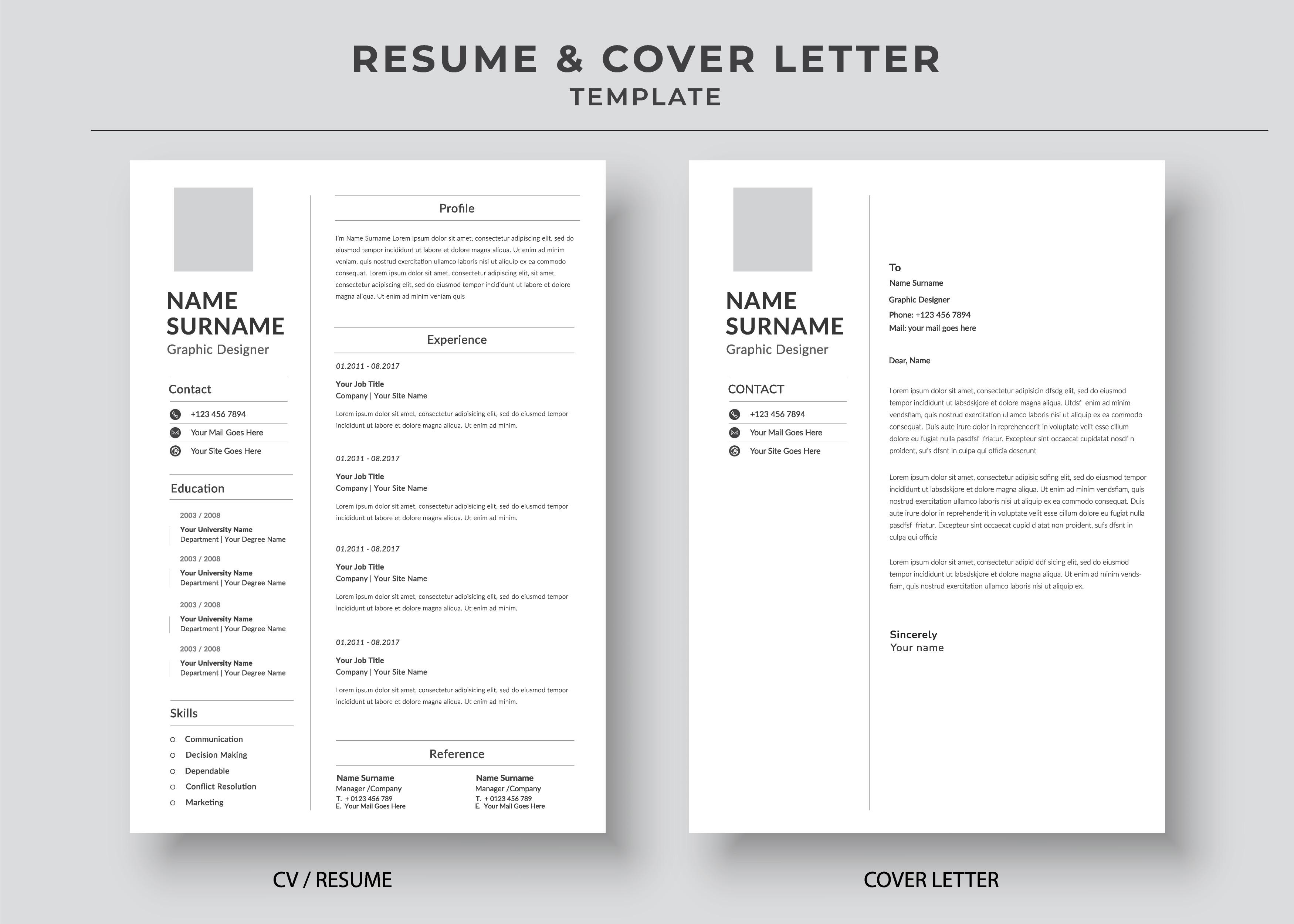Resume and Cover Letter Template
