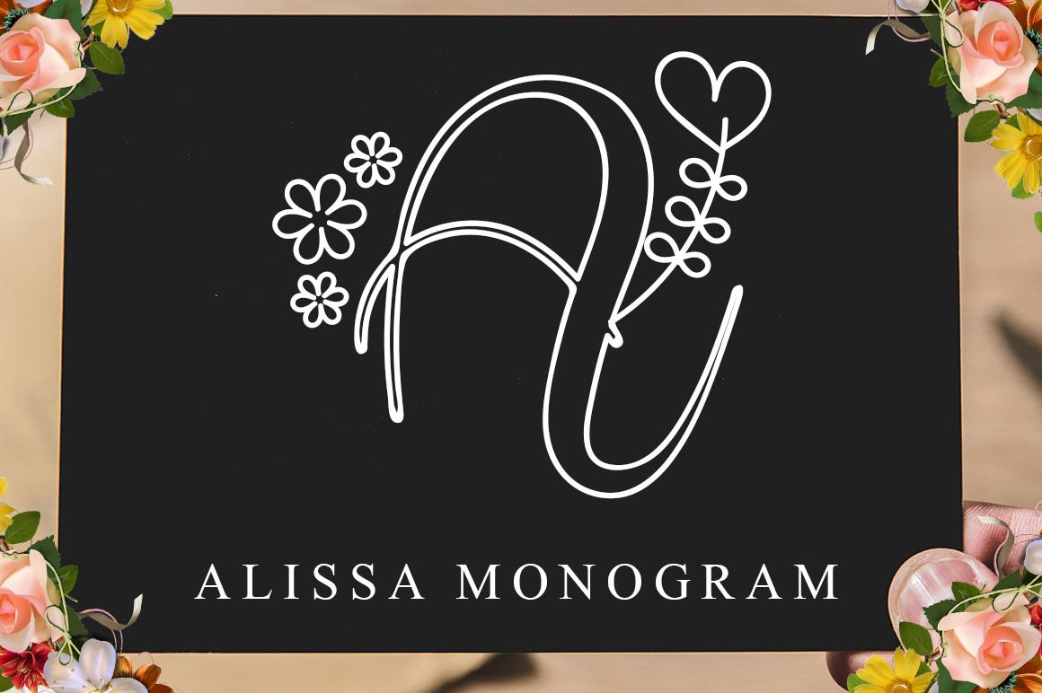 Alissa Monogram Font