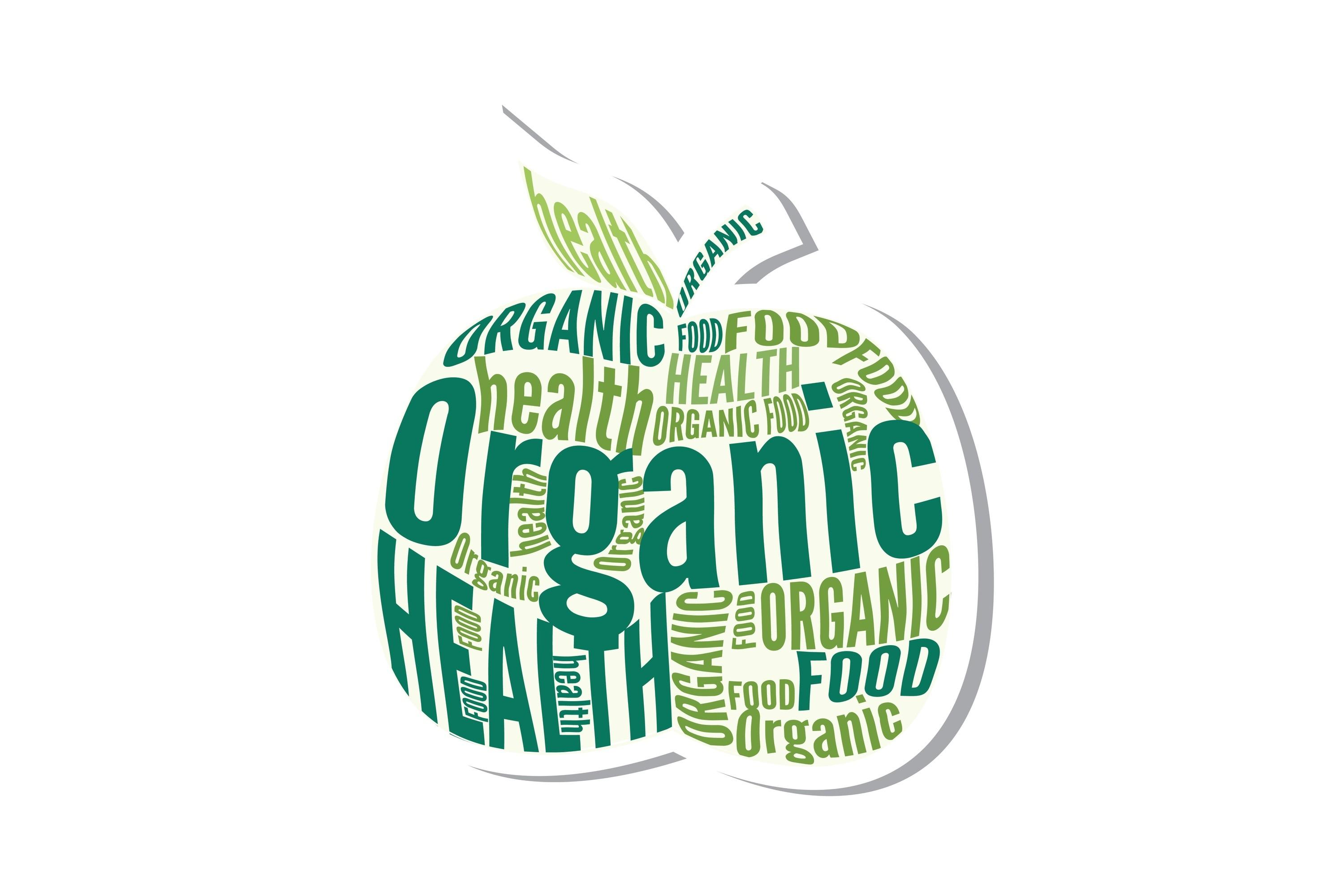 Organic Apple Design Label
