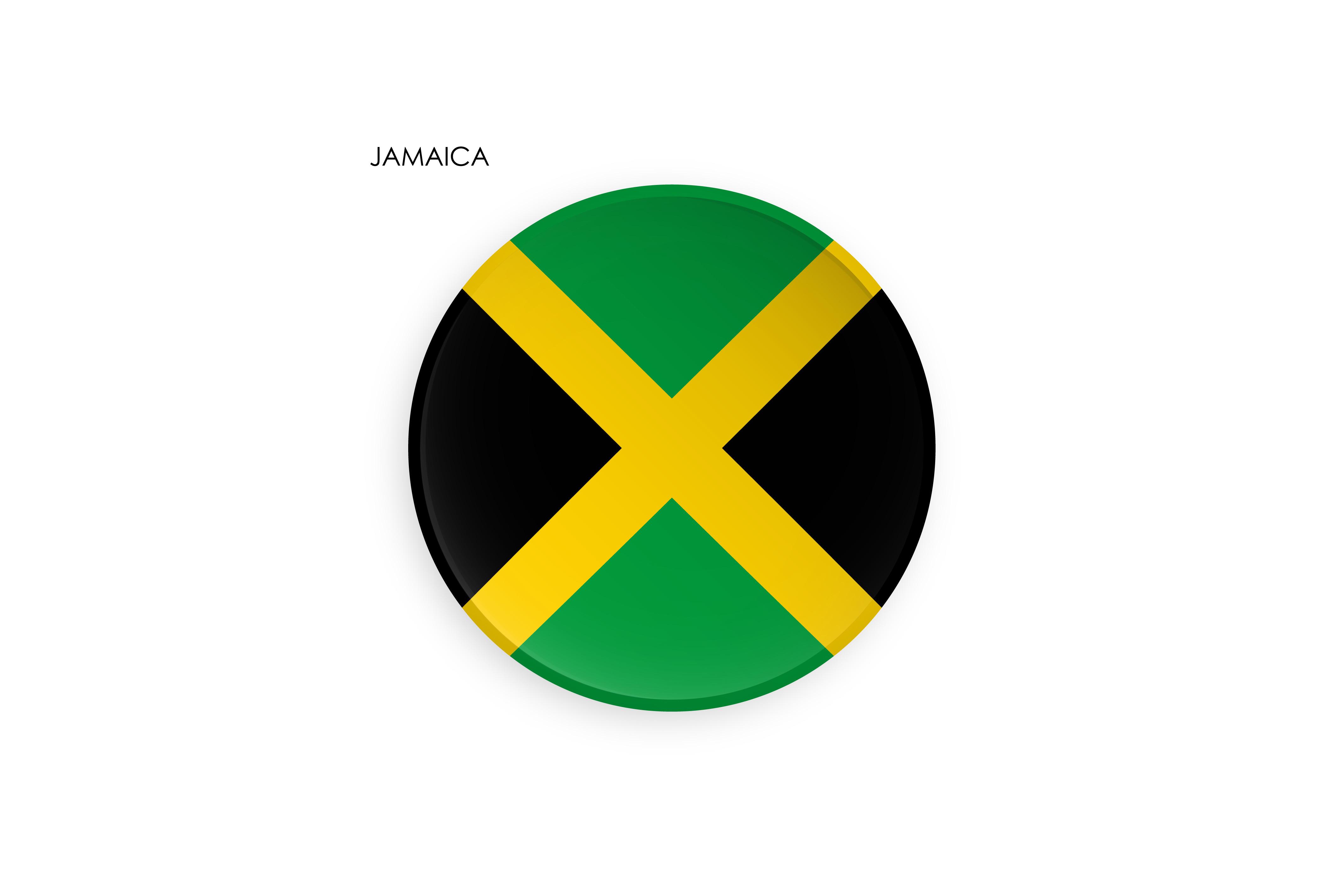JAMAICA Flag Icon in Modern Neomorphism