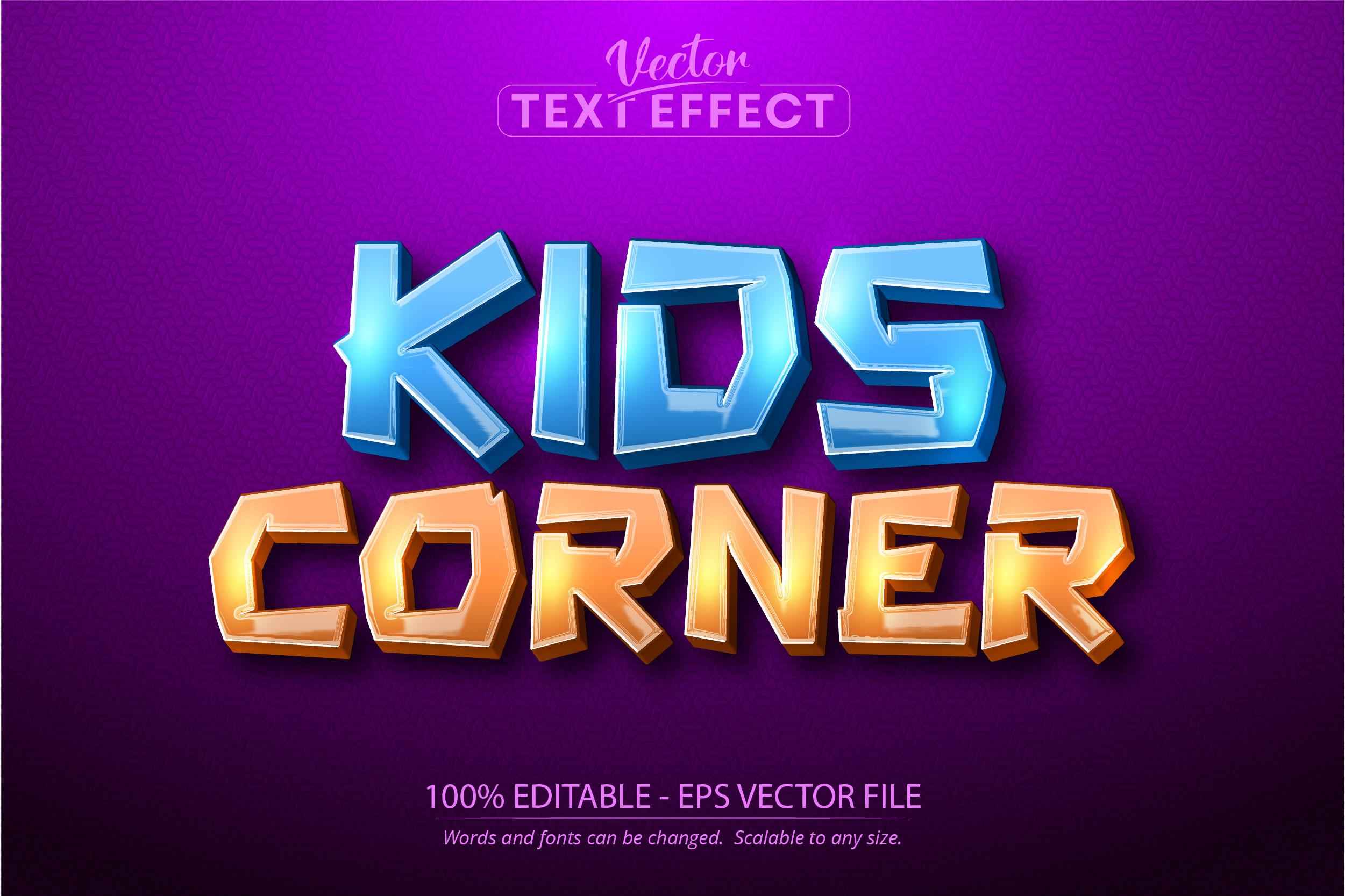 Cartoon Text Effect, Editable Kids Style